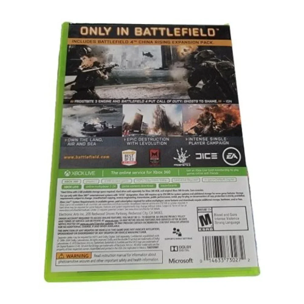Battlefield 4 Xbox 360 Video Game 2 Disc Includes Case Expansion Pack No Manual